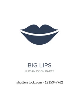 Big Lips icon. Trendy flat vector Big Lips icon on white background from Human Body Parts collection, vector illustration can be use for web and mobile, eps10