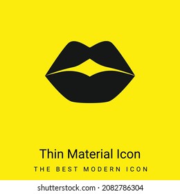 Big Lips minimal bright yellow material icon