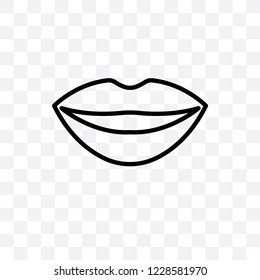 Big Lips vector linear icon isolated on transparent background, Big Lips transparency concept can be used for web and mobile