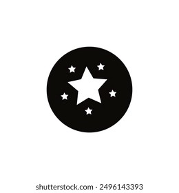 big and little star vector type icon