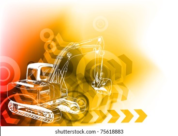 big loader on the abstract background