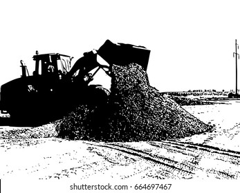 Big loader vector illustration