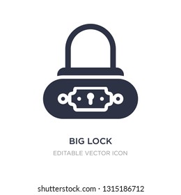 big lock icon on white background. Simple element illustration from Security concept. big lock icon symbol design.