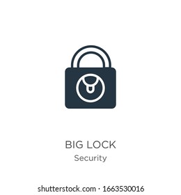 Big lock icon vector. Trendy flat big lock icon from security collection isolated on white background. Vector illustration can be used for web and mobile graphic design, logo, eps10