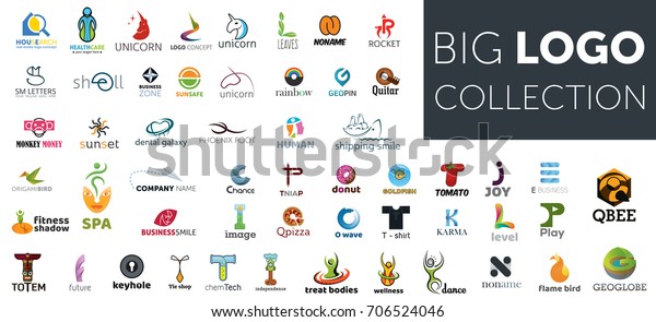 Big Logo Collection Creative Business Concepts Stock Vector