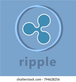 big logo ripple coin icon vector design
