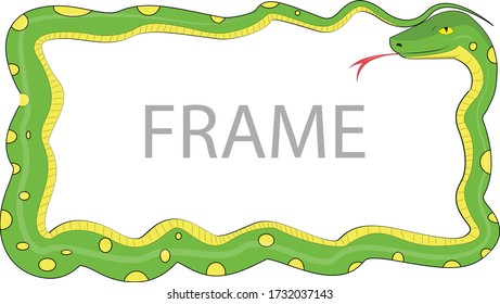Big long snake frame illustration