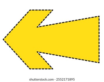 Gran puntero de flecha ancha y larga. Ilustración vectorial, flecha negra grande que apunta a la derecha aislada en el fondo blanco