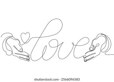 Big Love, handwriting lettering. Typography slogan for t shirt printing, slogan tees, fashion prints, posters, cards, stickers. Vector illustration