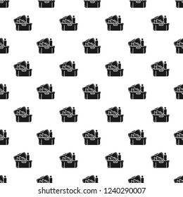 Big lunchbox pattern seamless vector repeat for any web design