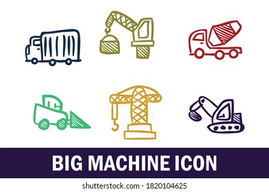 big machine icon vector for designer.