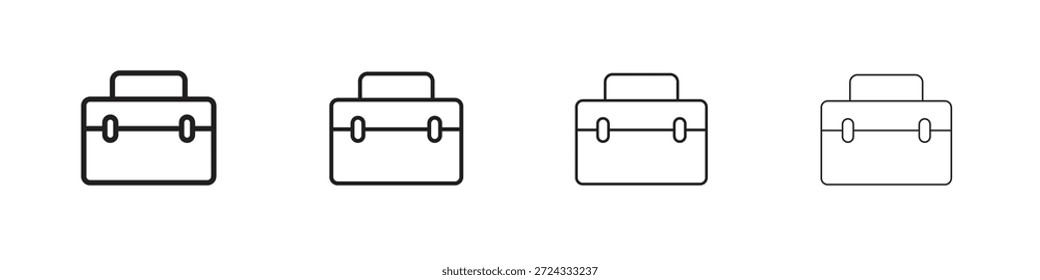 Iconos grandes de la caja del maquillaje, sistema de iconos lineales. Iconos lineales negros de la palma