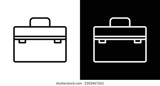 Big makeup box thin line vector icon set.