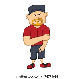 Big man cartoon vector illustration