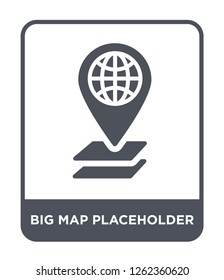 big map placeholder icon vector on white background, big map placeholder trendy filled icons from Ultimate glyphicons collection, big map placeholder simple element illustration