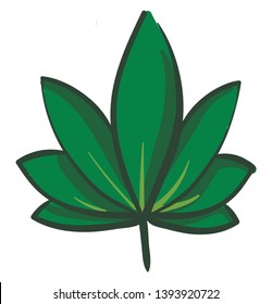 Big marihuana-Blatt-Vektorgrafik auf weißem Hintergrund