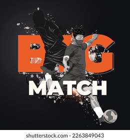 big match soccer football flyer