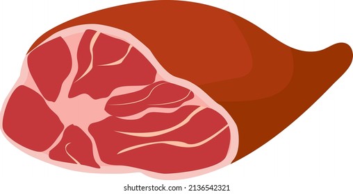 Big meat, illustration, vector on a white background.