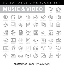 Big Media icons vector set