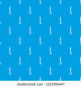 Big medical scissors pattern vector seamless blue repeat for any use