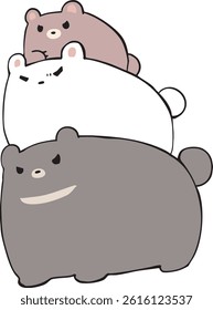 Big, medium, small, various bears