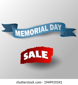 Big Memorial Day sale with ribbon
