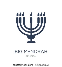 Big Menorah icon. Trendy flat vector Big Menorah icon on white background from Religion collection, vector illustration can be use for web and mobile, eps10