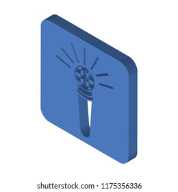 Big Microphone isometric left top view 3D icon