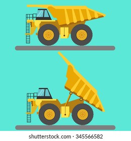 Big mining truck vector illustration