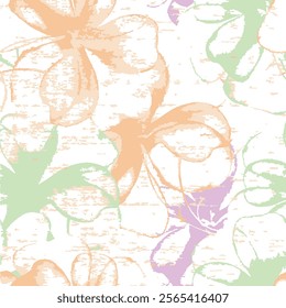 big modern flowers allover pattern with background ,seamless allover watercolor eps flowers pattern