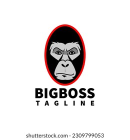 big monkey logo template , boss logo template , leader logo template