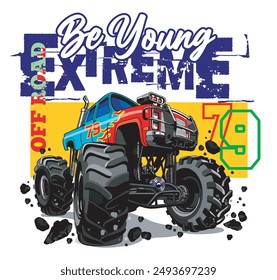 Big monster pictures vector illustration for your Tee shirt or your idea	