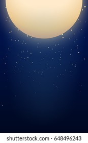 big moon at night