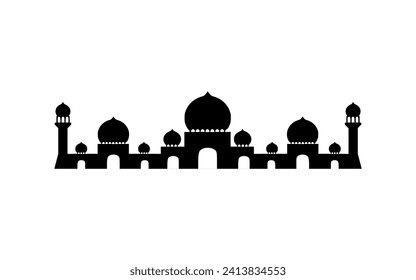 big mosque vector pictogram. Ramadan elements