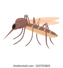 Big mosquito icon cartoon vector. Insect protection. Aerosol bug