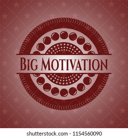 Big Motivation badge with red background