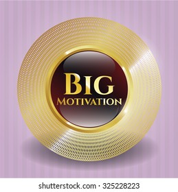 Big Motivation gold emblem