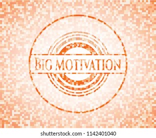 Big Motivation orange mosaic emblem
