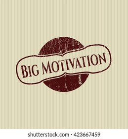 Big Motivation rubber grunge stamp