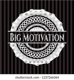 Big Motivation silvery emblem or badge