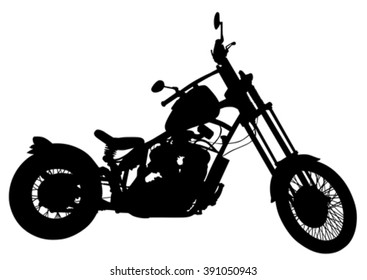 Big Motor Bike On White Background Stock Vector (Royalty Free ...