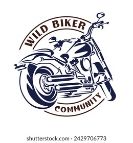 Ilustración vectorial de moto grande, perfecto para el logotipo del club de motoristas y el diseño de la camiseta