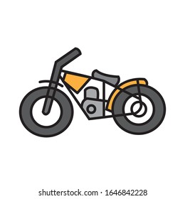 big motorcycle color simple line illustration vector design