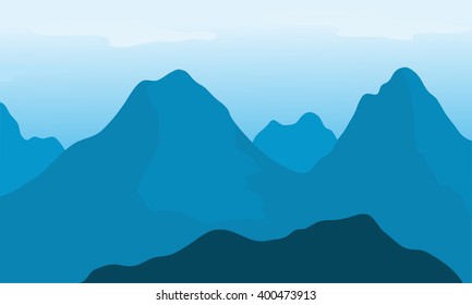 Big mountain with blue background a very beautiful