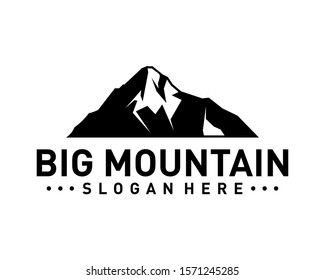 Big Mountain Logo Vector. Mountain Logo Template. Illustration