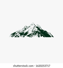 Big Mountain Vector Illustration Easy to Edit