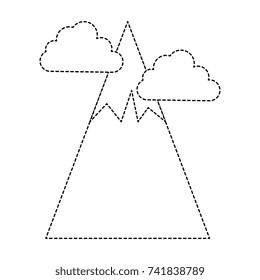 big mountains with clouds