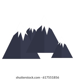 big mountains isolated icon