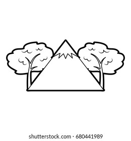 big mountains isolated icon