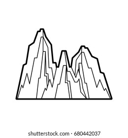 big mountains isolated icon